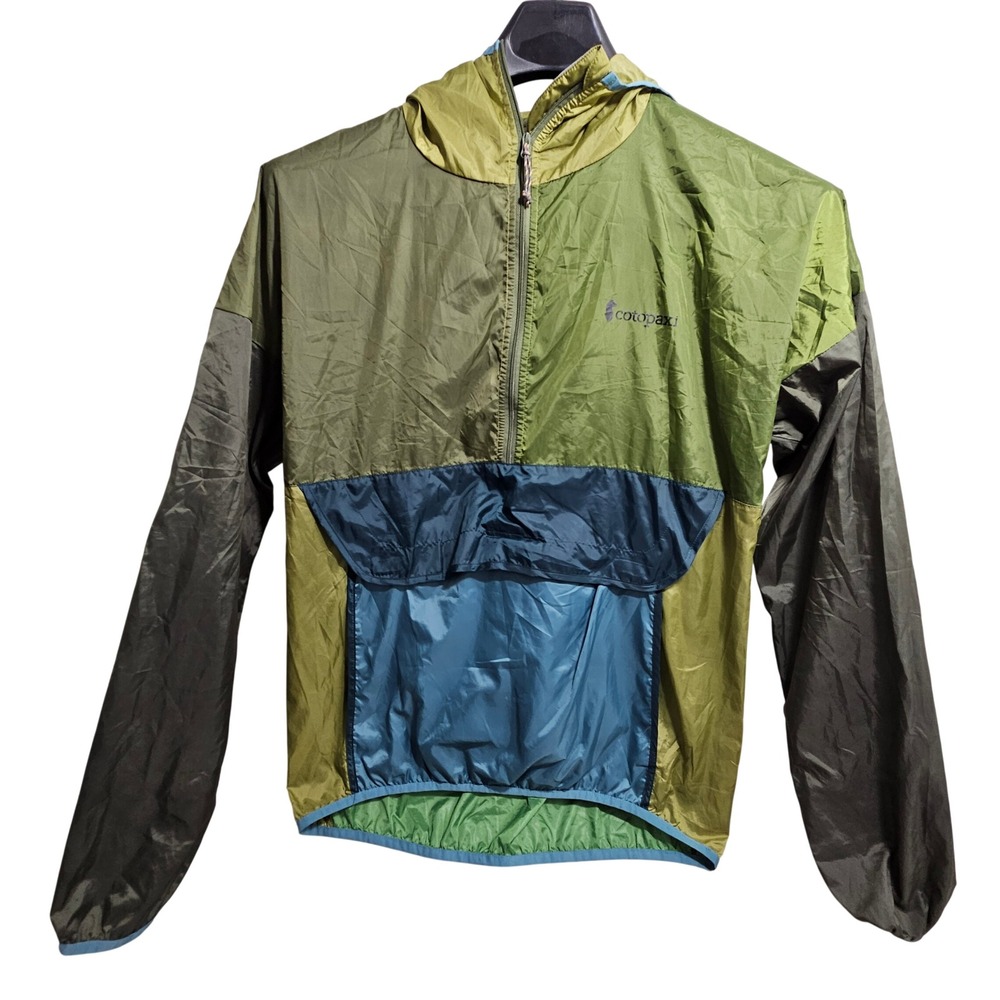 Cotopaxi Teca Half-Zip Windbreaker Men S Green Blue Colorblock Jacket Womens Med